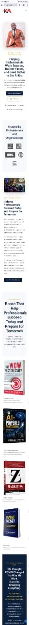 Mobile view of Kingsley Aigbona professional website